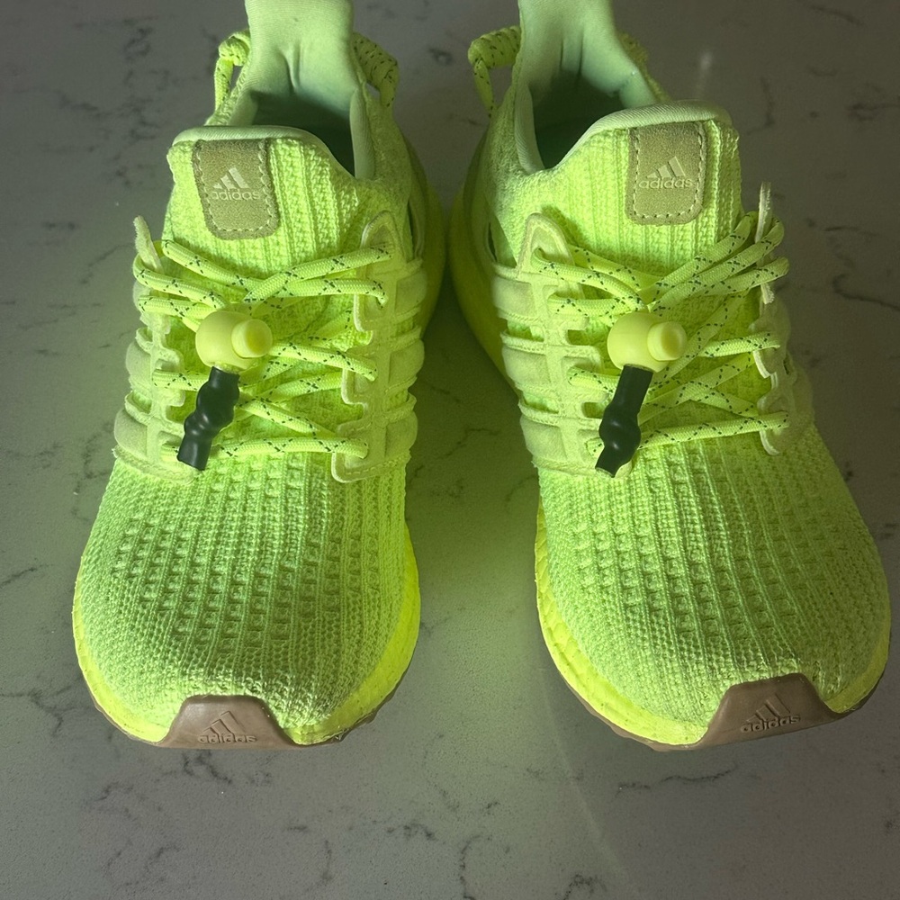 Adidas Green Sneakers with Breathable Knit Upper
